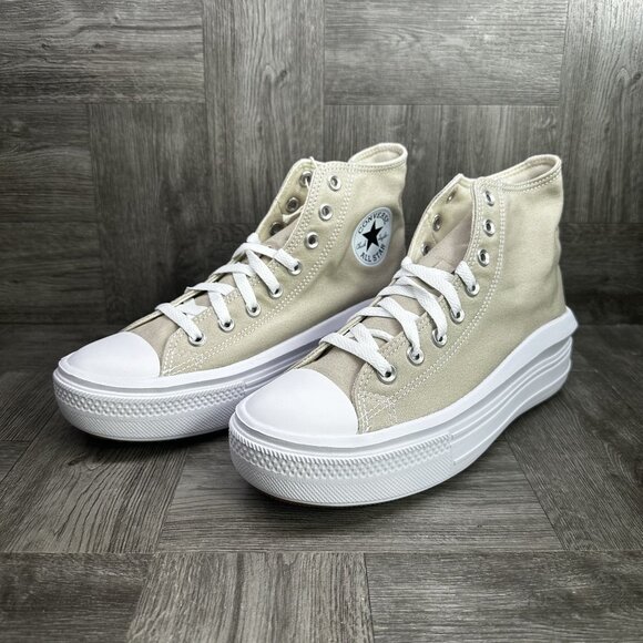 Converse Move Hi Women's size 10 Khaki Hightop Canvas Shoes - Picture 2 of 7
